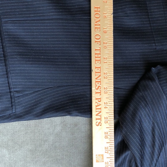 Lauren Ralph Lauren Mens Cashmere Wool 2-Button Front Blazer Pinstripe Blue 46S - Picture 3 of 4